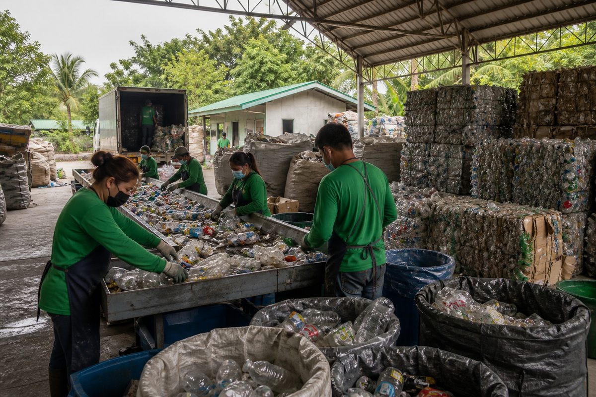 Materials recovery center with coordinated facility operations in the Philippines