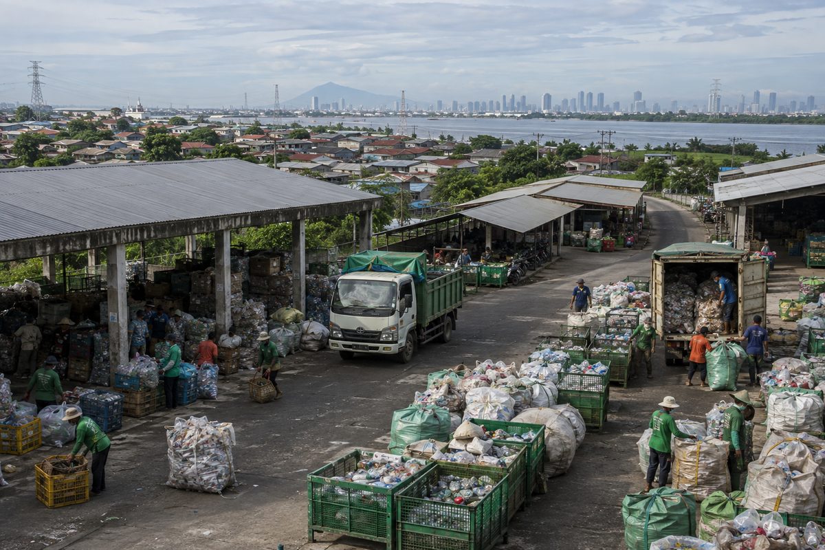 Regional reuse logistics shown at a large public service facility