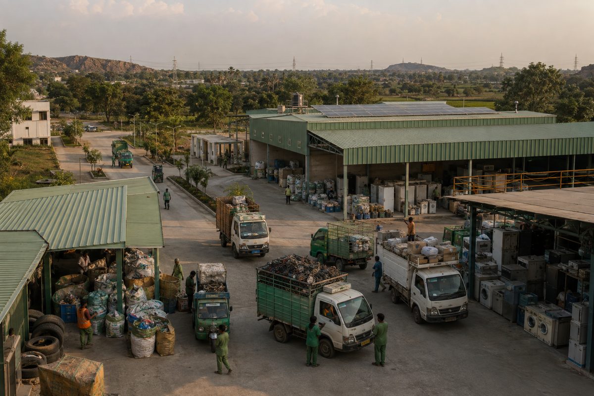 Regional reuse logistics arranged across a regional network site in India
