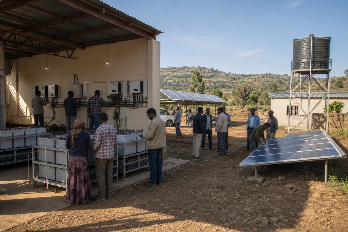 Island energy cooperative with facilities for coordinated local support