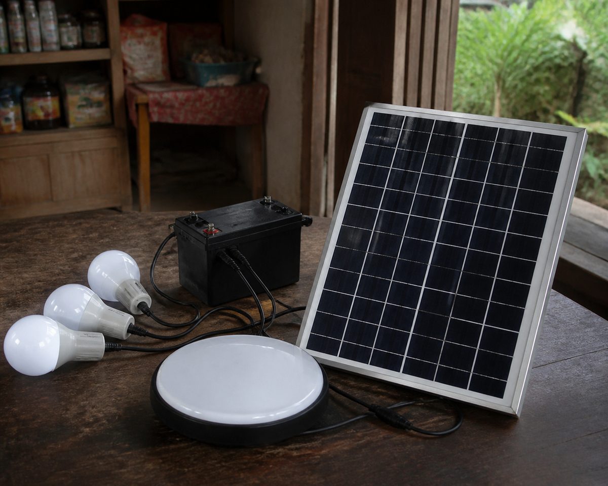 Shop solar starter arranged with practical materials in the Philippines
