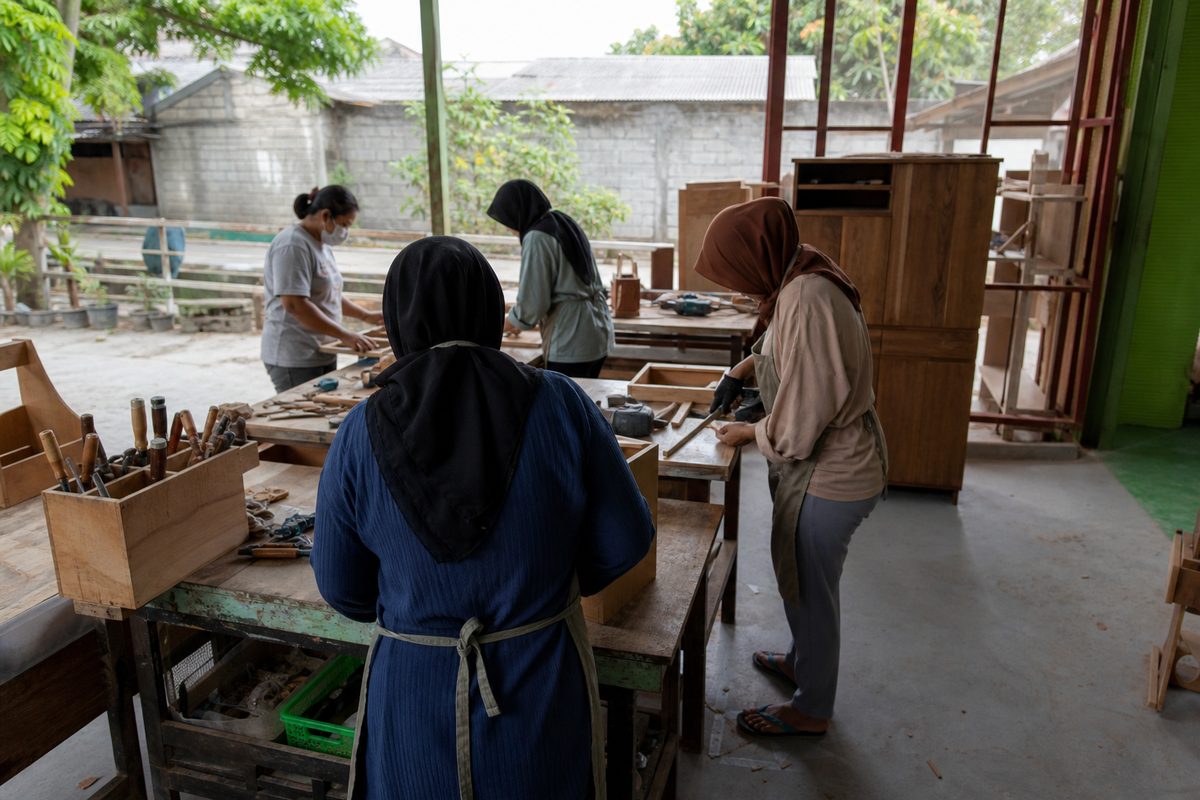 Inclusive childcare cooperative with equipment for community level use