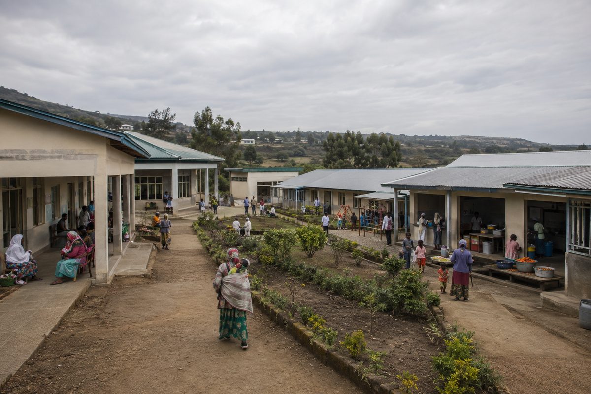 Integrated care campus shown across community facilities and public systems