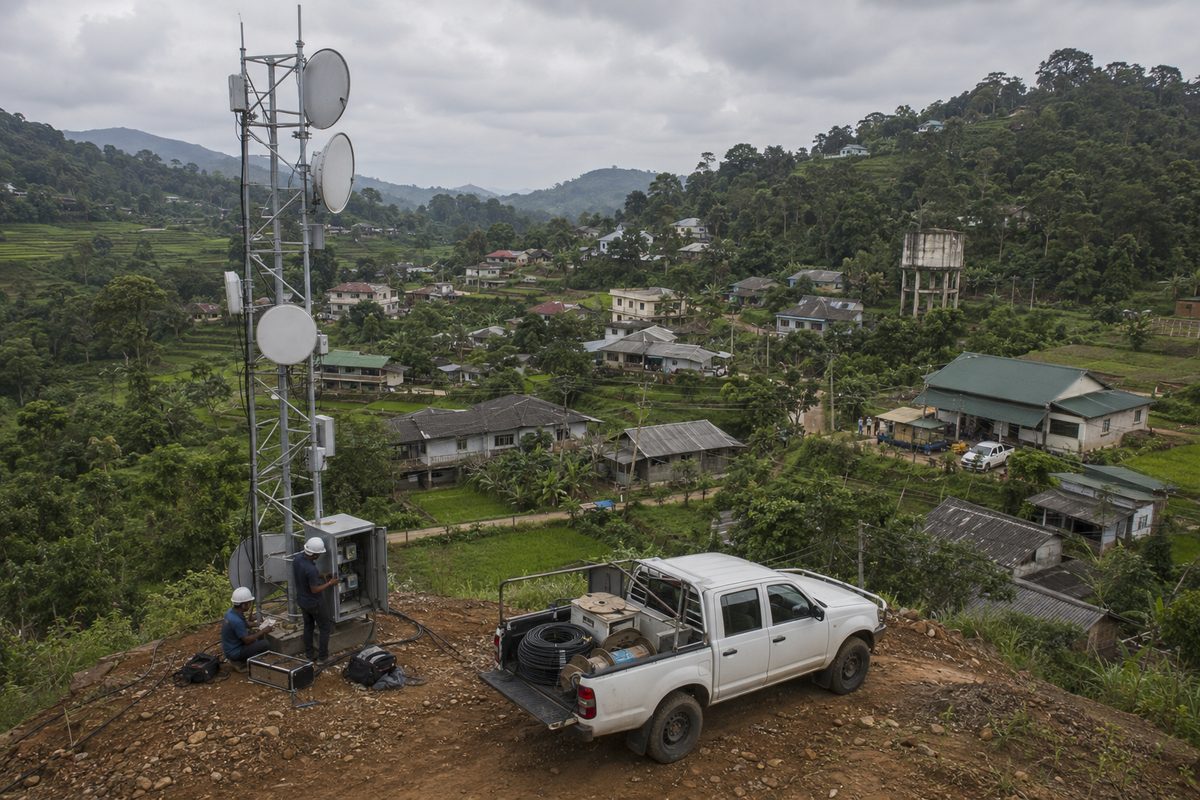 Rural broadband expansion arranged across a regional network site in Sri Lanka