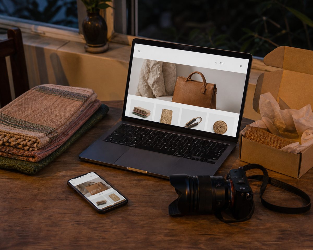 Shop website starter arranged with practical materials in Sri Lanka