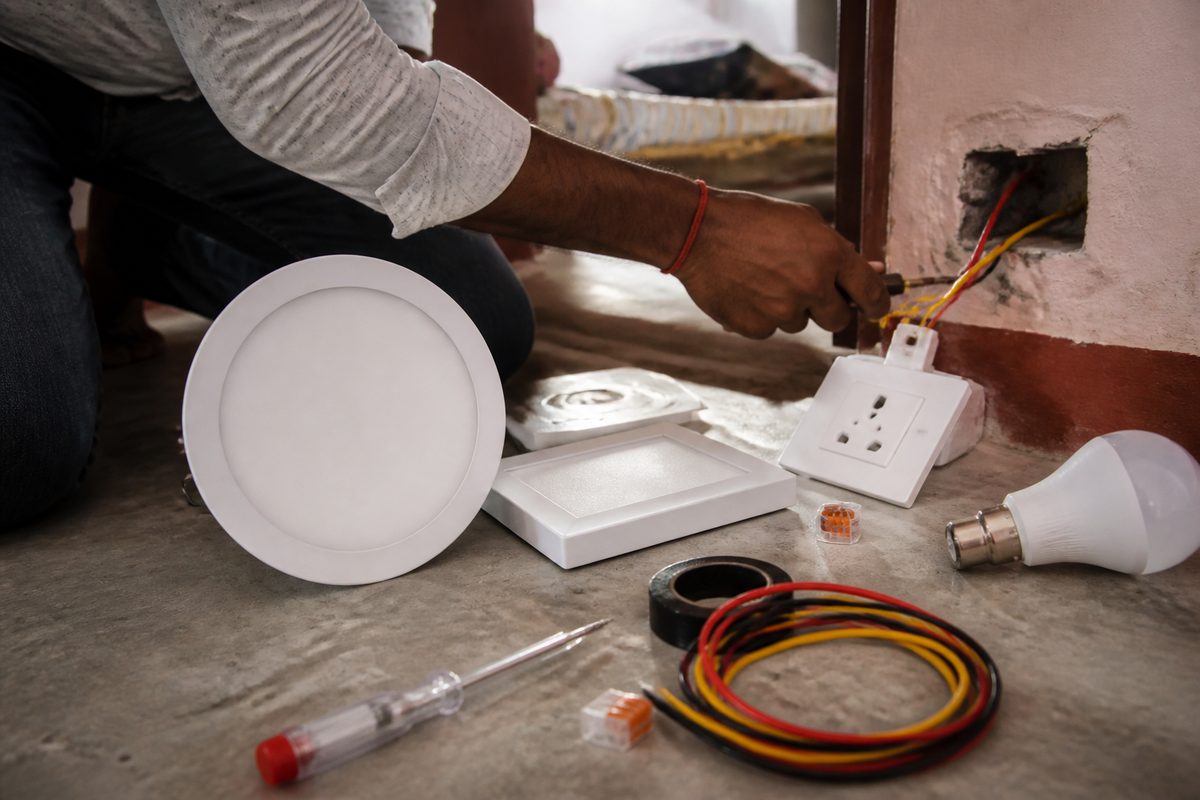 Safe lighting upgrade shown in a household setting in India