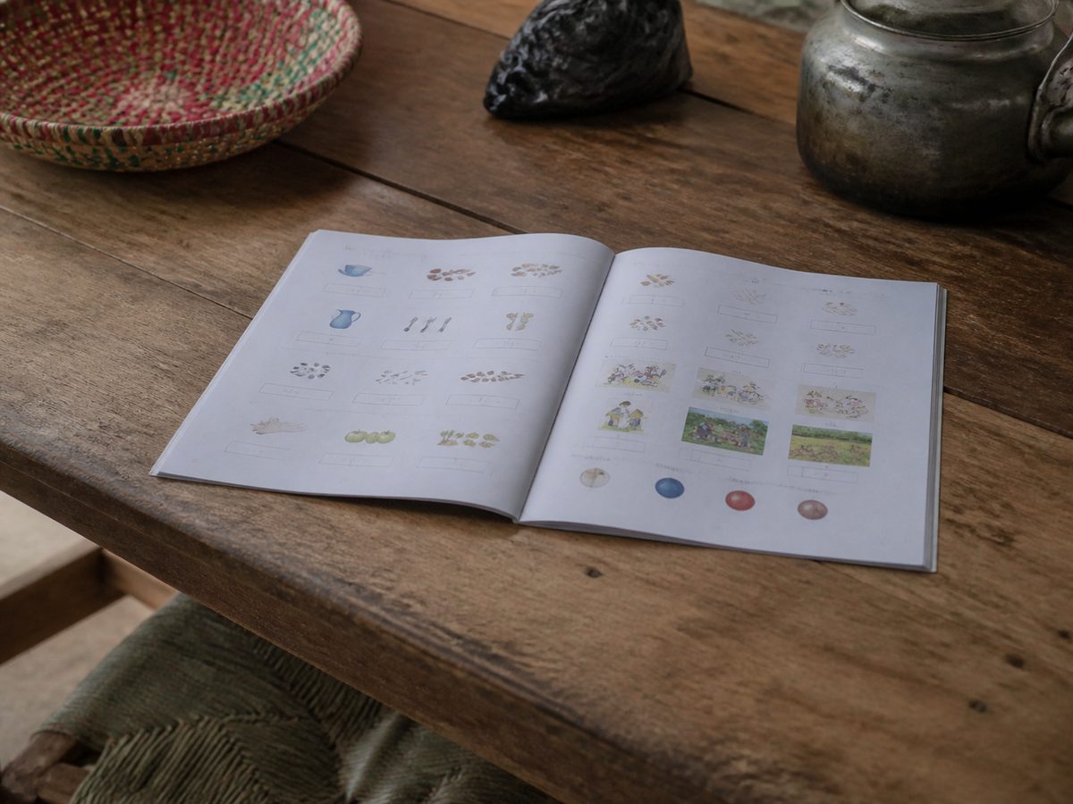 One learner workbook shown as a single practical object in Ethiopia