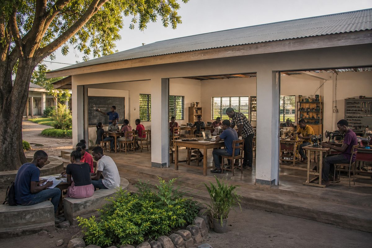 Community learning studio with shared infrastructure for community delivery
