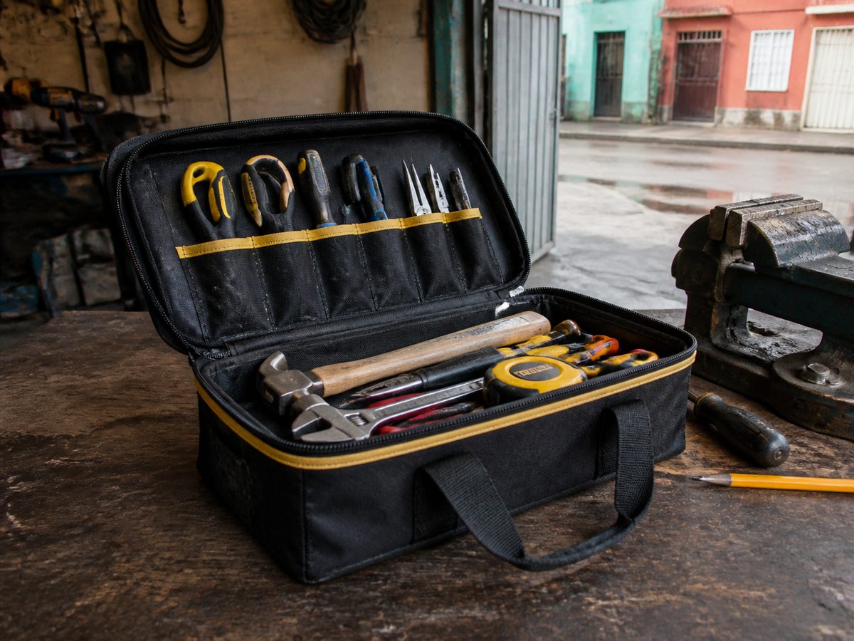 Trade tool starter shown in a household setting in Mexico