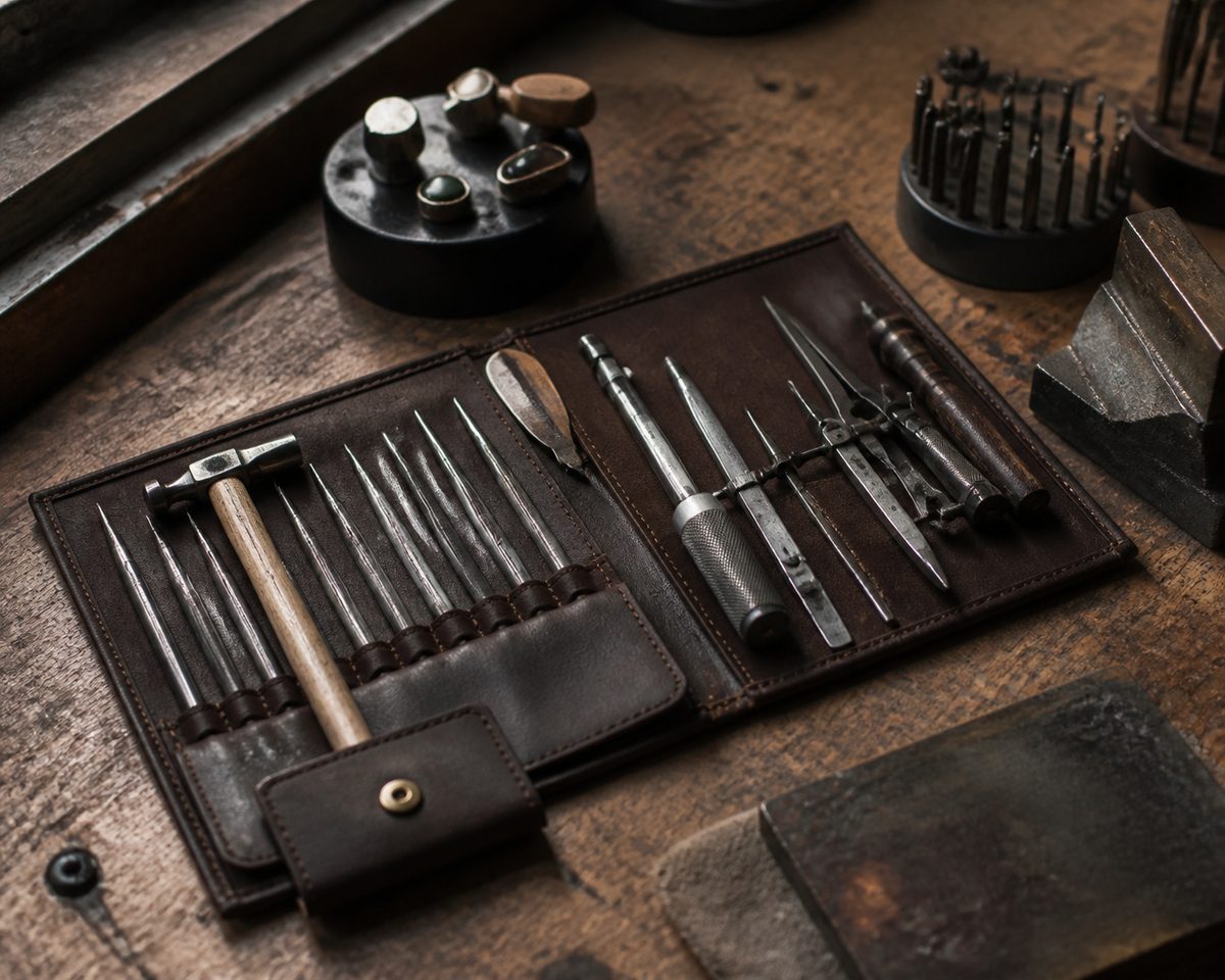 Artisan tool set shown in a household setting in Türkiye