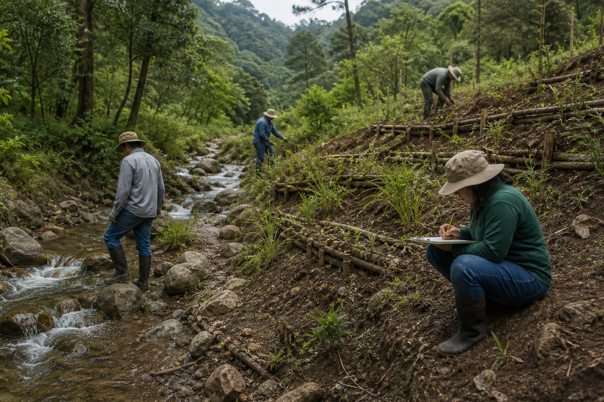 Watershed restoration team arranged for neighborhood use in Mexico