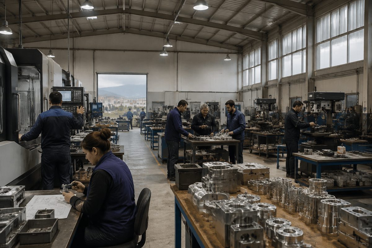 Local manufacturing line arranged inside a regional operations center