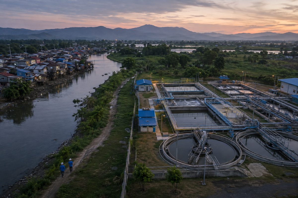 Regional sanitation program shown at a large public service facility
